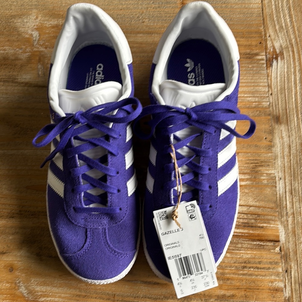 Adidas Purple and White Sneakers